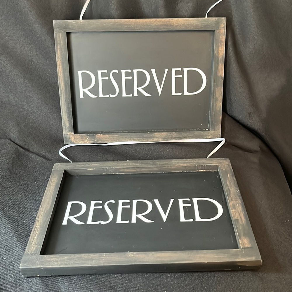 Reserved Seat Signs